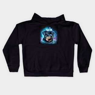 Rottweiler Puppy Princess Kids Hoodie